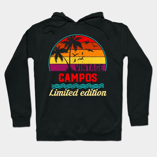 Vintage Campos Limited Edition, Surname, Name, Second Name Hoodie by Januzai